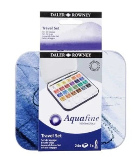 Daler Rowney Aquafine Watercolour Travel Tin 24 pcs