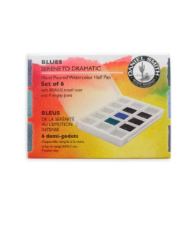 Daniel Smith Blues: Serene to Dramatic Watercolour Half Pan Set 6