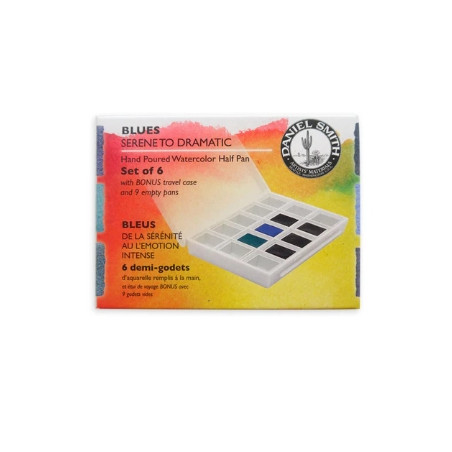 Daniel Smith Blues: Serene to Dramatic Watercolour Half Pan Set 6