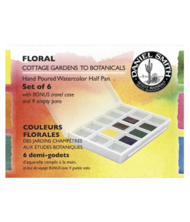 Daniel Smith Floral: Cottage Gardens to Botanicals Watercolour Half Pan Set 6