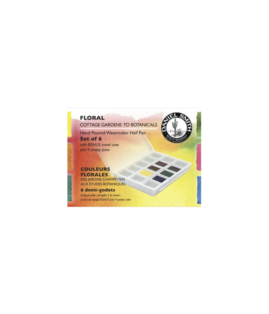 Daniel Smith Floral: Cottage Gardens to Botanicals Watercolour Half Pan Set 6