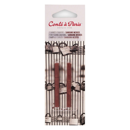Carrés Esquisse Sketching Pastel Crayons, Sanguine Medicis (2453), Pack of 2