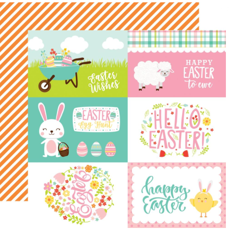Echo Park Easter Wishes 12 x 12 Scrapbook Paper - 4"X6" Journaling Cards