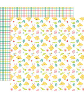 Echo Park Easter Wishes 12 x 12 Scrapbook Paper - Cute Chicks