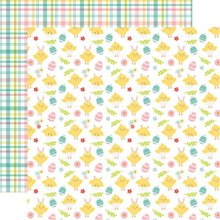 Echo Park Easter Wishes 12 x 12 Scrapbook Paper - Cute Chicks