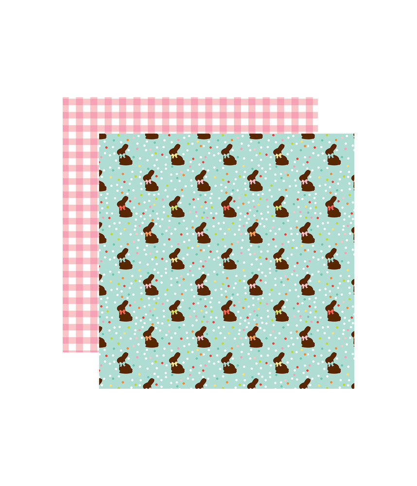 Echo Park 12X12 Easter Wishes Paper - Chocolate Bunnies