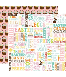 Echo Park Easter Wishes 12 x 12 Scrapbook Paper - Hello Easter