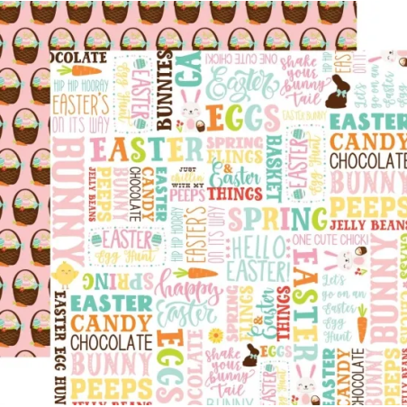 Echo Park Easter Wishes 12 x 12 Scrapbook Paper - Hello Easter