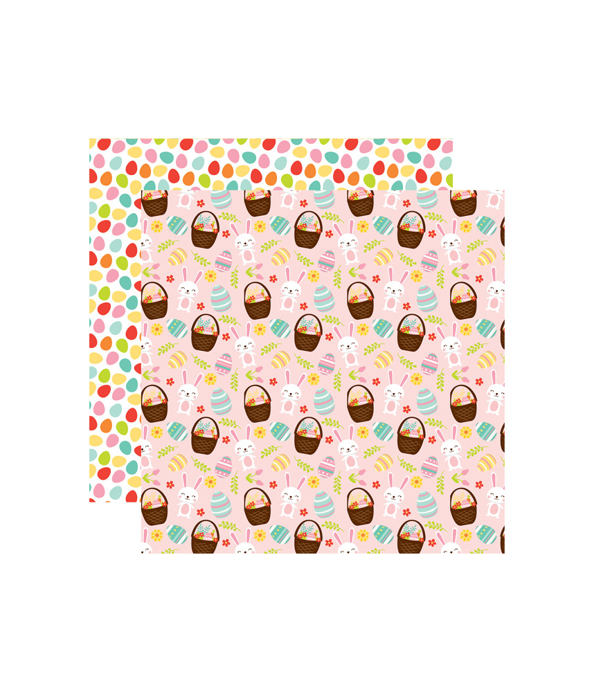 Echo Park Easter Wishes 12 x 12 Scrapbook Paper - Baskets of Fun