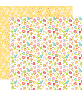 Echo Park Easter Wishes 12 x 12 Scrapbook Paper - Hiding Eggs