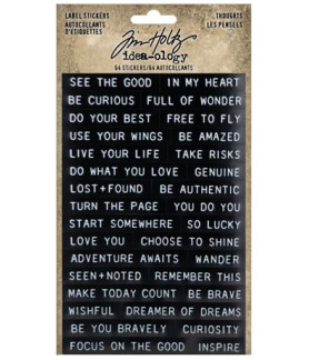 Tim Holtz Idea-Ology Sentiments Label Stickers - Thoughts