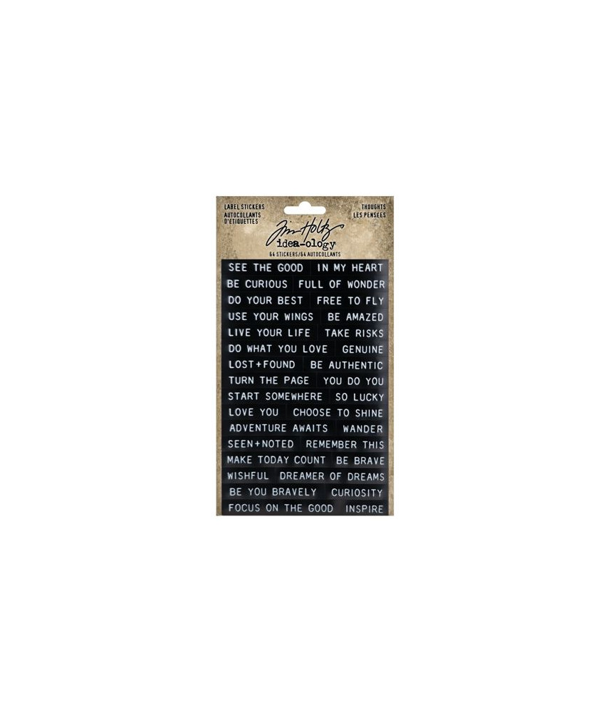 Tim Holtz Idea-Ology Sentiments Label Stickers - Thoughts