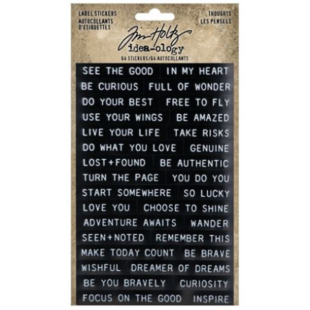 Tim Holtz Idea-Ology Sentiments Label Stickers - Thoughts