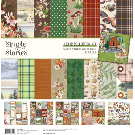 Simple Stories 12 x 12 Paper Pack - Simple Vintage Woodlands