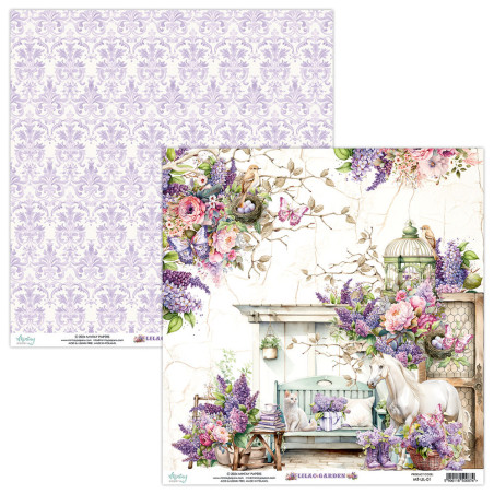 Mintay Lilac 12 x 12 Scrapbook Paper 01