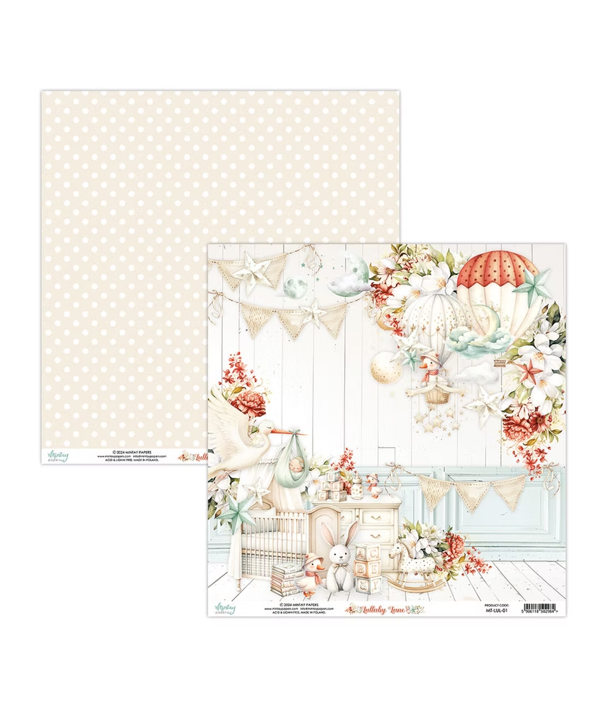 Mintay Lullaby Lane 12 x 12 Scrapbook Paper 01