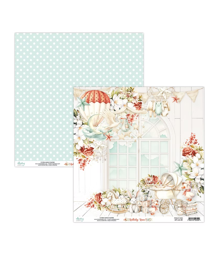 Mintay Lullaby Lane 12 x 12 Scrapbook Paper 03