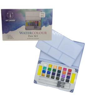 ART BOARD WATERCOLOUR SET 24