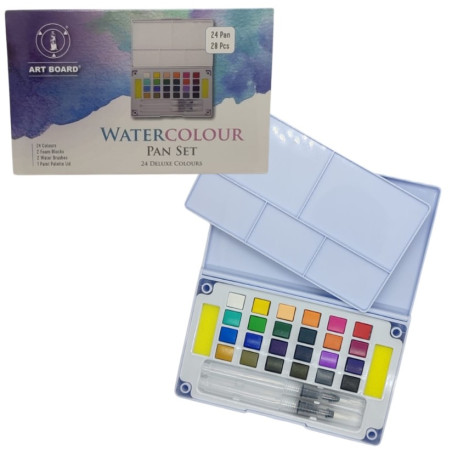 ART BOARD WATERCOLOUR SET 24