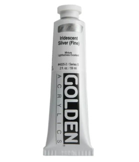 Golden Heavy Body Acrylic Paint 59ml Iridescent Silver (Fine)