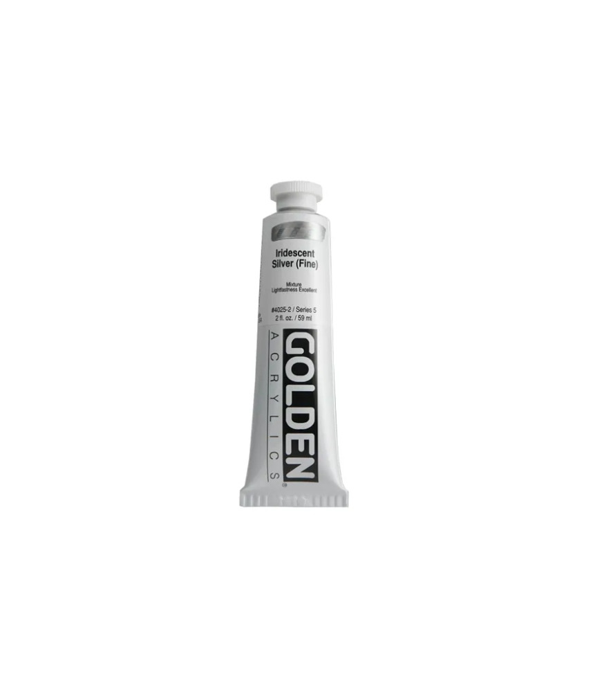 Golden Heavy Body Acrylic Paint 59ml Iridescent Silver (Fine)