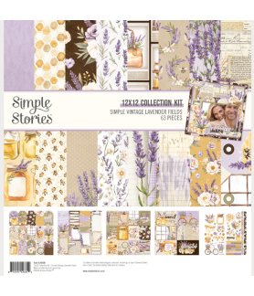 Simple Stories 12 x 12 Paper Pack - Simple Vintage Lavender Fields 63pc