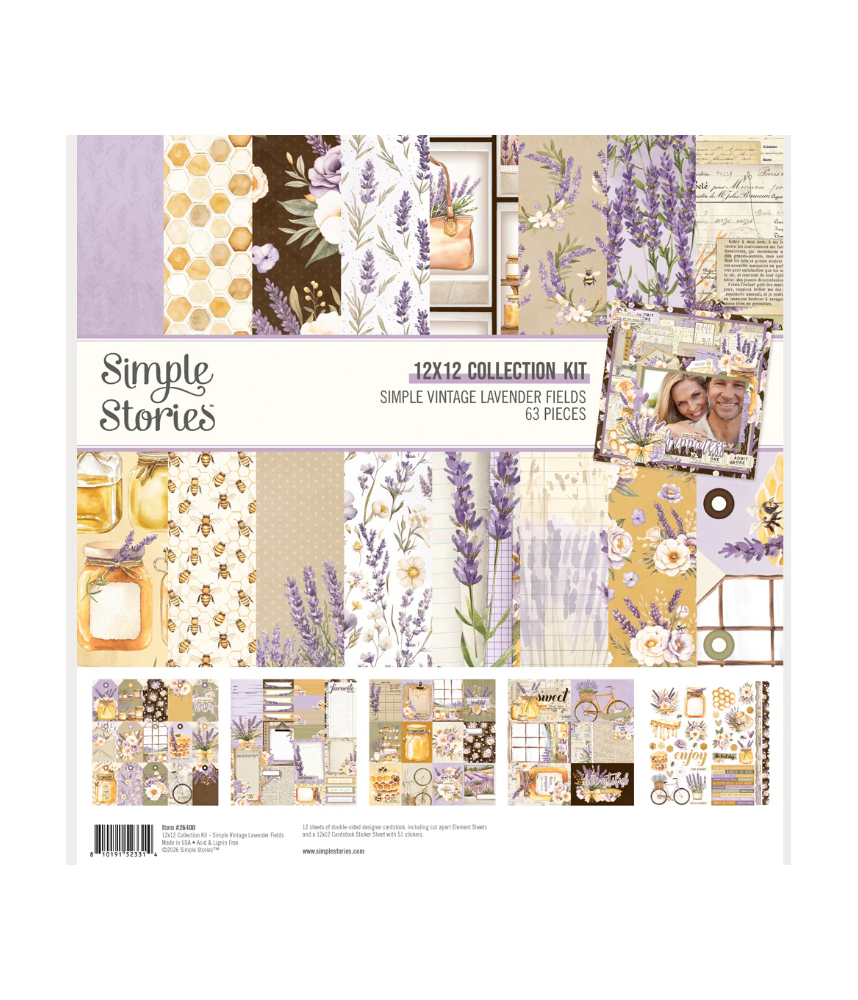 Simple Stories 12 x 12 Paper Pack - Simple Vintage Lavender Fields 63pc