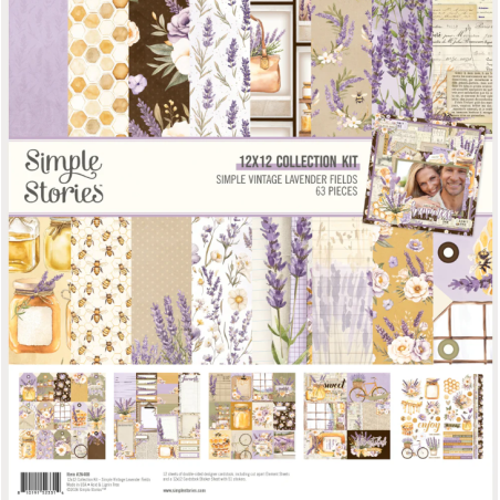 Simple Stories 12 x 12 Paper Pack - Simple Vintage Lavender Fields 63pc