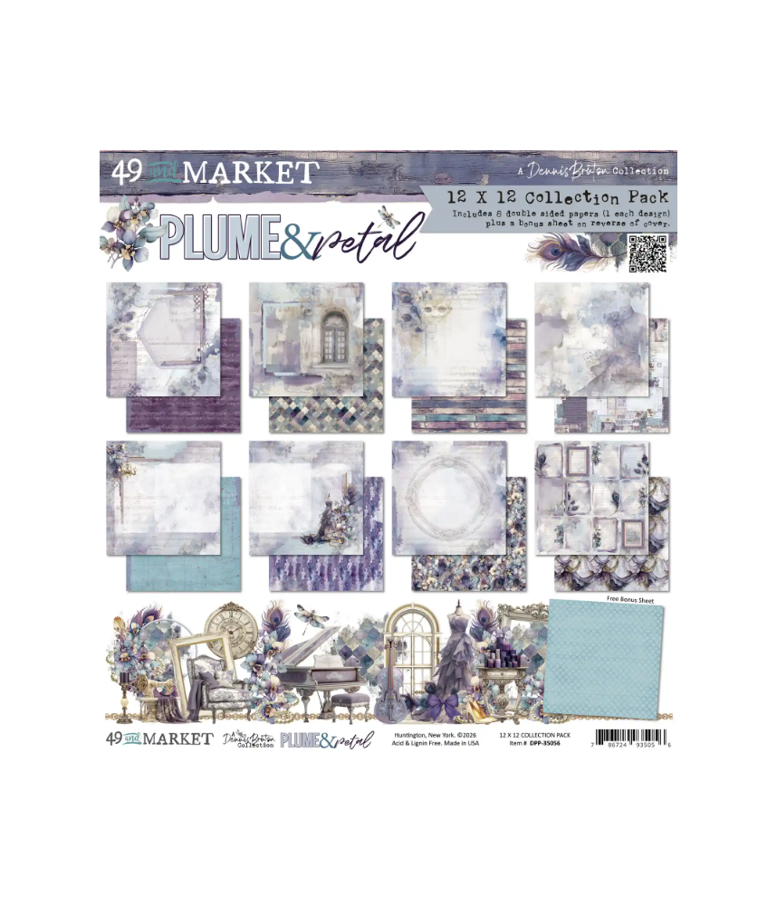 49 and Market 12 x 12 Paper Pack -Plume & Petals