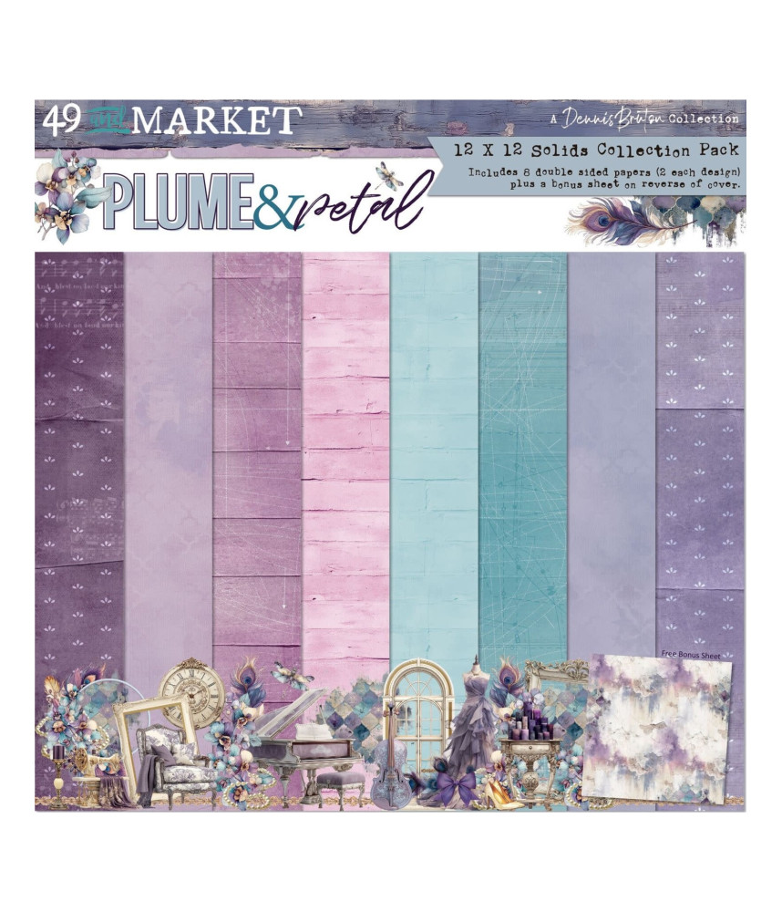 49 and Market 12 x 12 Paper Pack - Plume & Petal Solids