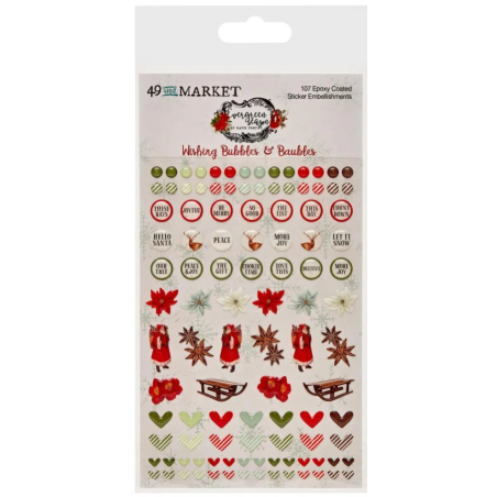 49 and Market Evergreen Season Wishing Epoxy Stickers -Wishing Bu