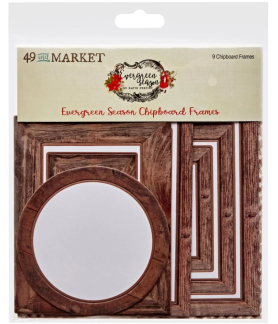 49 and Market Evergreen Season Chipboard Frames 9pc