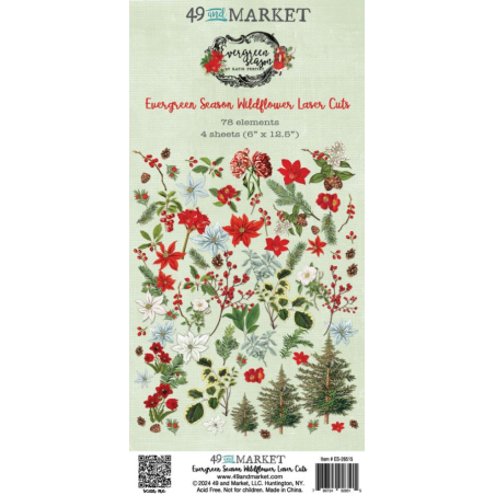 49 and Market Evergreen Season Wildflower Laser Cuts