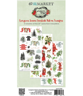 49 and Market Evergreen Season Essentials Rub-on Transfer