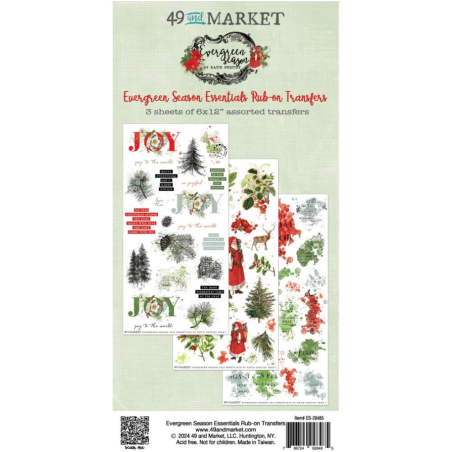 49 and Market Evergreen Season Essentials Rub-on Transfer