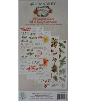 49 and Market Air Evergreen Season Rub-on Transfer Assortment