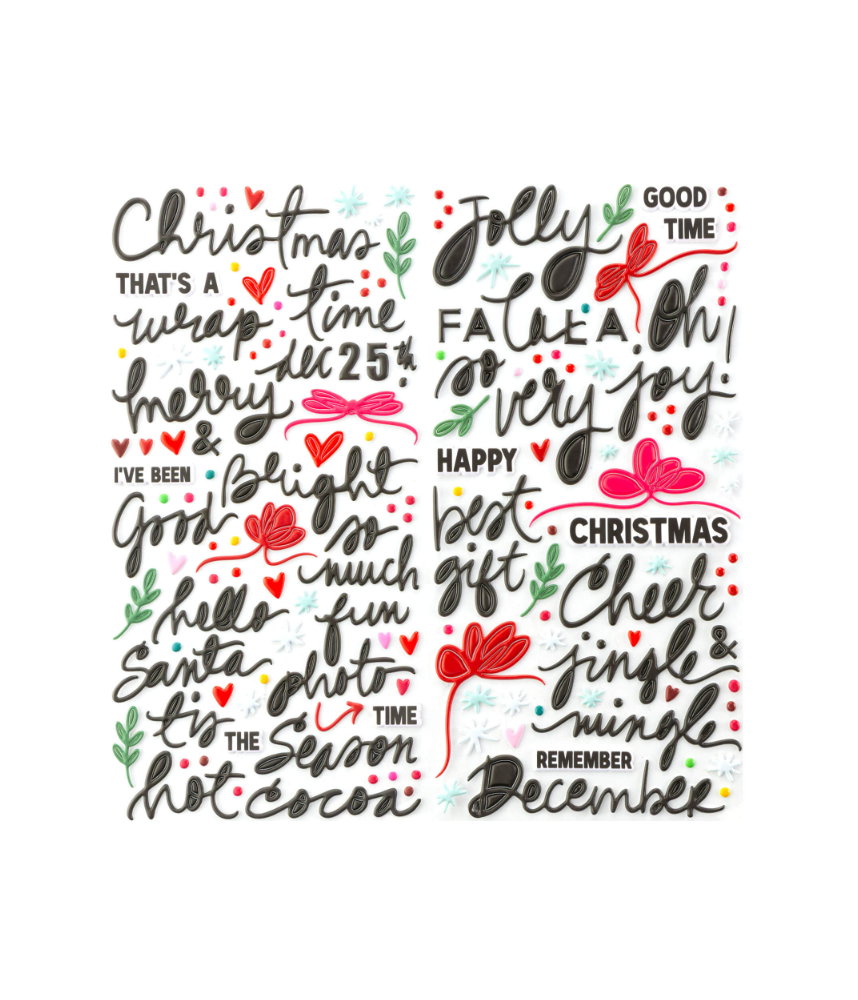 49 and Market Mistletoe and Memories Puffy Stickers