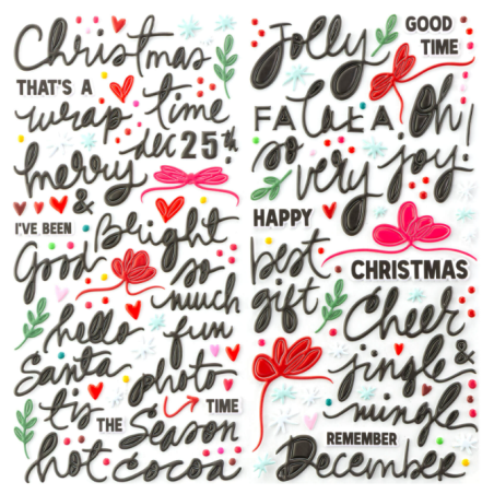 49 and Market Mistletoe and Memories Puffy Stickers