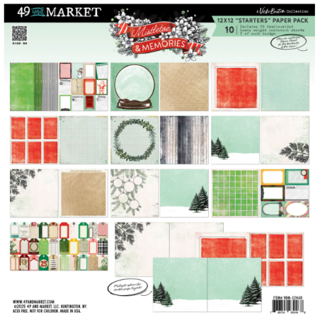 49 and Marketing 12 x 12 Paper Pack - Mistletoe and Memories