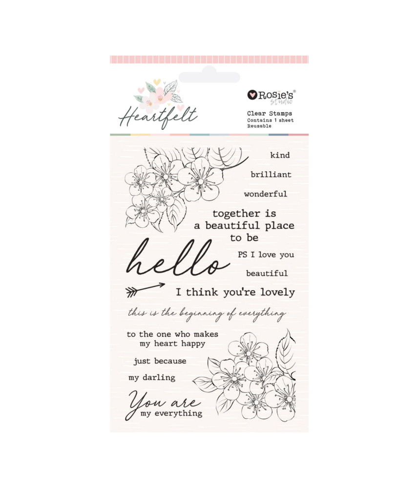 Rosies Studio Clear Stamp Heartfelt