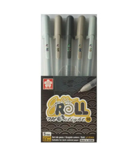 Sakura Gelly Roll Moonlight Gray Tones Set of 5