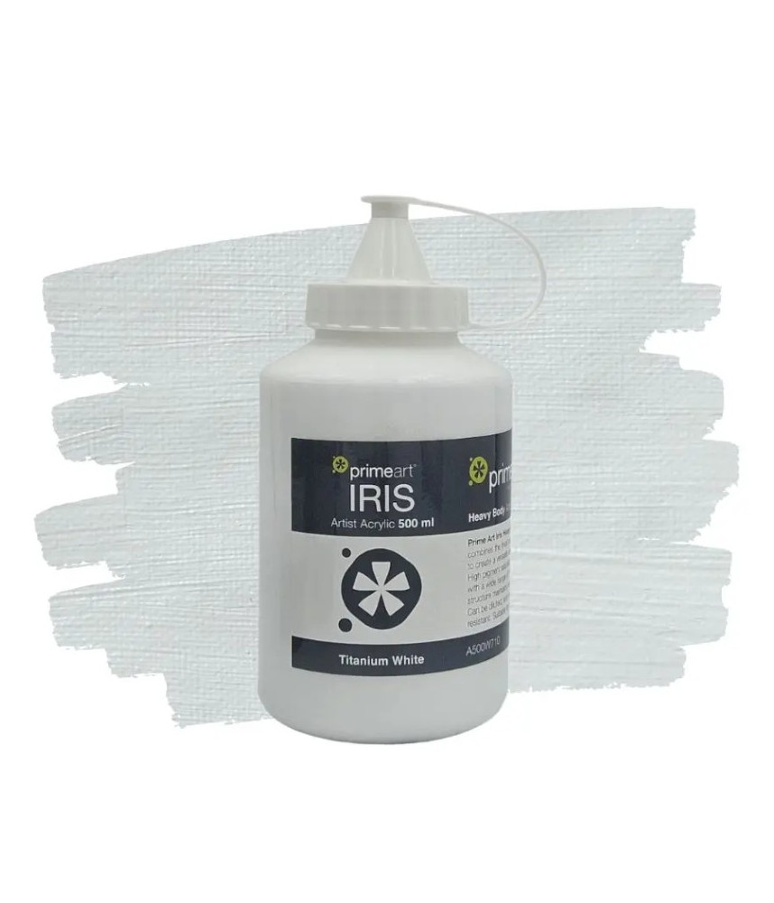 Primeart Iris Acrylic Paint 500ml 710 Titanium White