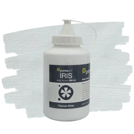 Primeart Iris Acrylic Paint 500ml 710 Titanium White