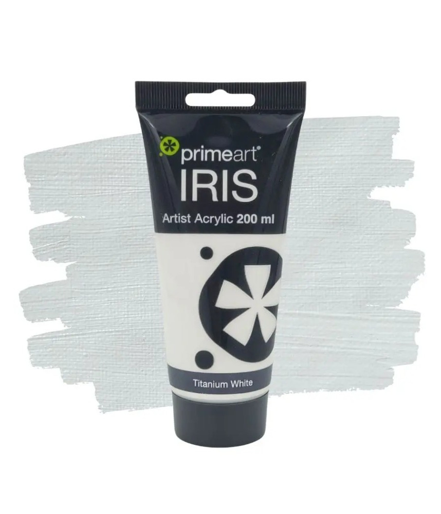 Primeart Iris Acrylic Paint 200ml 710 Titanium White