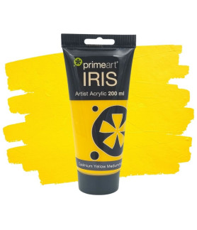 Primeart Iris Acrylic Paint 200ml 120 Cadmium Yellow Medium (Hue)