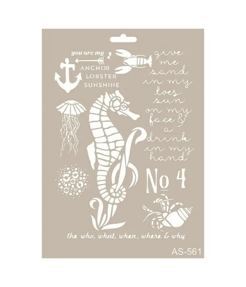 Cadence A4 Stencil/Mask -Sea Horse