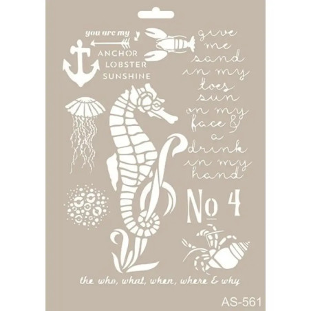 Cadence A4 Stencil/Mask -Sea Horse