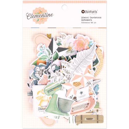 Rosies Studio Clementine Cardstock Die cut Ephemera 124 pieces