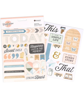 Rosies Studio Clementine Chipboard Stickers 2 sheets