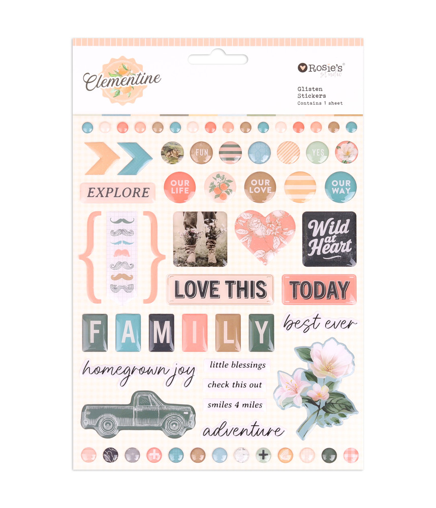 Rosies Studio Clementine Glisten Stickers